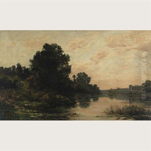 Calme Du Soir Sur La Riviere Oil Painting by Maurice Levis