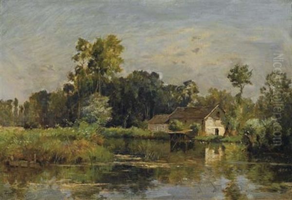 Ferme Au Bord D'une Riviere Oil Painting by Maurice Levis