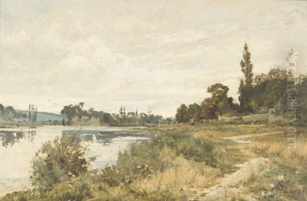 Au Bord De La Seine Oil Painting by Maurice Levis