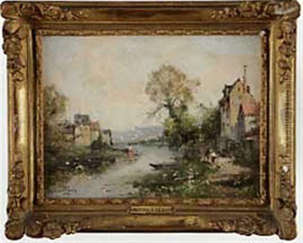 Bord De La Marne Oil Painting by Maurice Levis