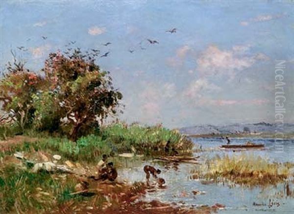 Lac Victoria En Afrique Oil Painting by Maurice Levis