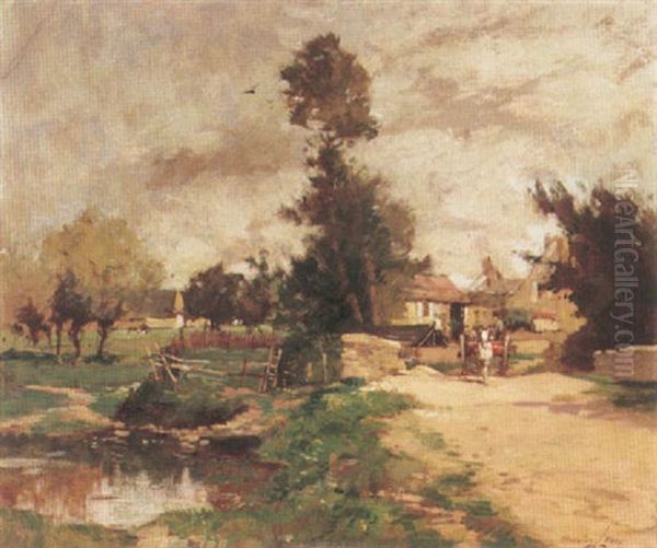 Maison Pres D'une Riviere Oil Painting by Maurice Levis