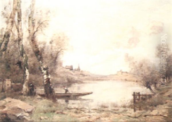 May Morning, Loire Oil Painting by Maurice Levis