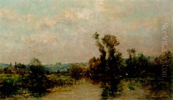 Petit Bras De La Seine A Etiolles Oil Painting by Maurice Levis