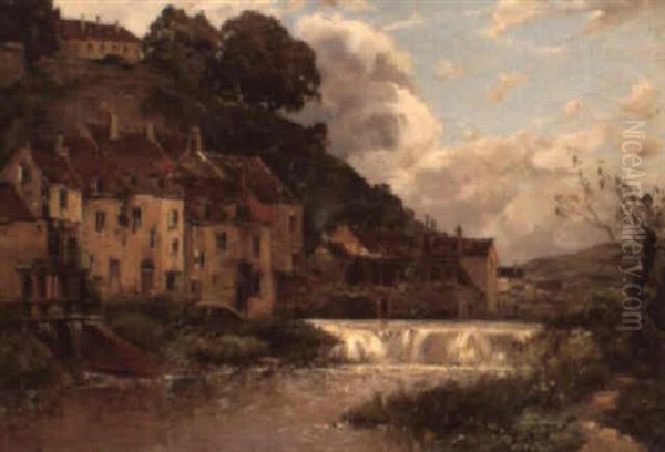 A Watermill Oil Painting by Maurice Levis