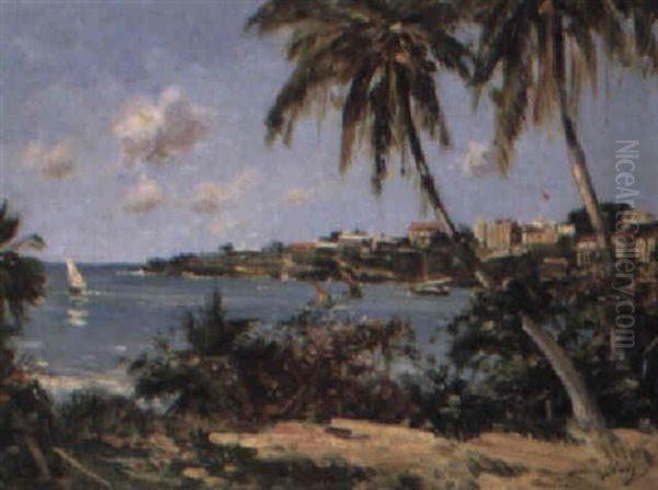 Mombasa Oil Painting by Maurice Levis