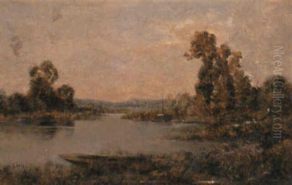 A River Landscape by Maurice Levis