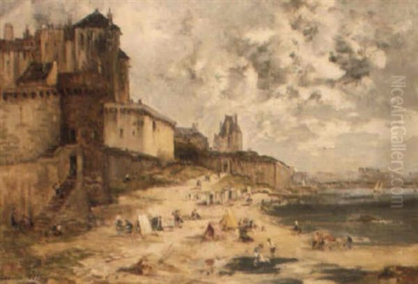 The Beach At St. Malo by Maurice Levis