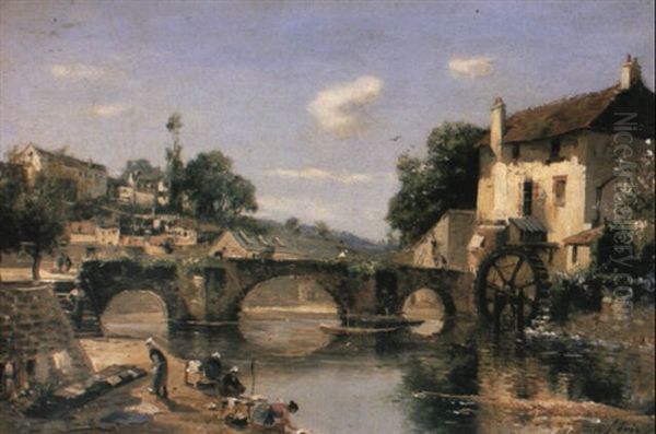 Le Pont Du Moulin Oil Painting by Maurice Levis