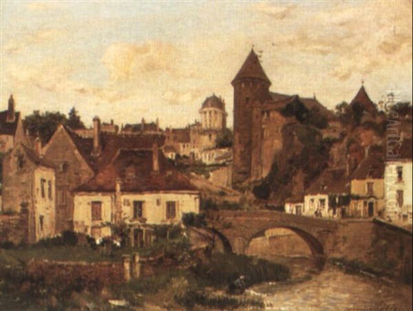 Le Donjon De Semur-en-auxois Oil Painting by Maurice Levis