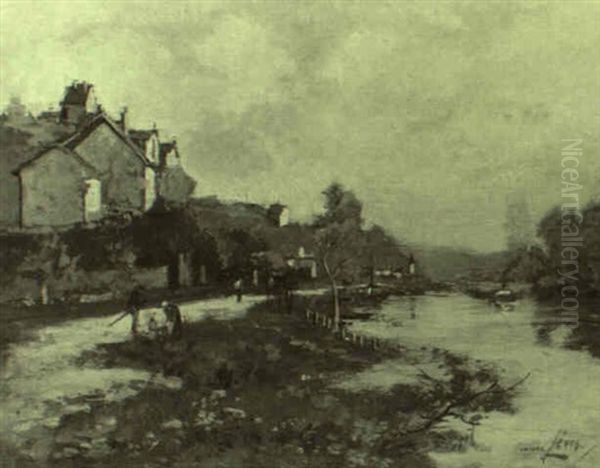 Die Seine Bei La Frette Oil Painting by Maurice Levis