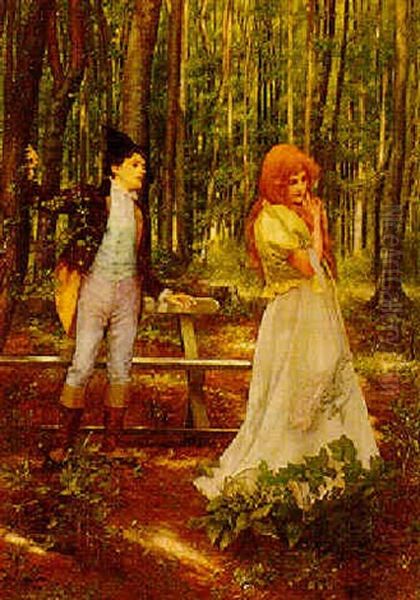 The Courtship Oil Painting by Max Levis