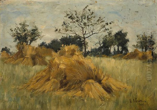 Rye Field Oil Painting by Isaak Levitan