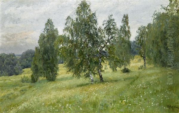 Summer Oil Painting by Isaak Levitan