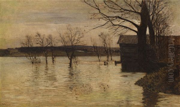 High Water Oil Painting by Isaak Levitan