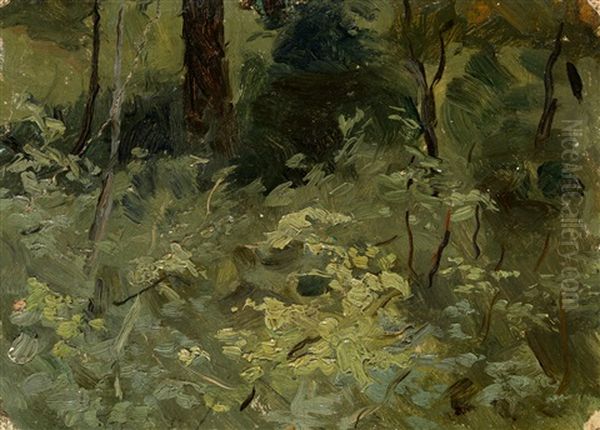 Woodland Oil Painting by Isaak Levitan