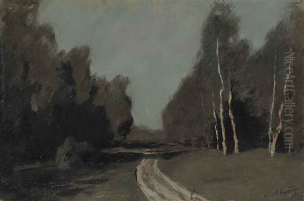 Moonlit Path Oil Painting by Isaak Levitan