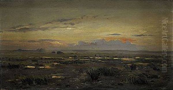 A Landscape (study) Oil Painting by Isaak Levitan