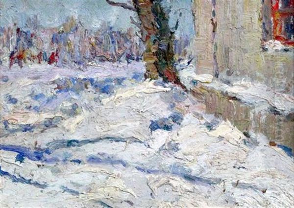 Snow Scene Oil Painting by Isaak Levitan