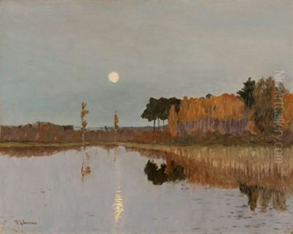 Dammerung, Mond Oil Painting by Isaak Levitan