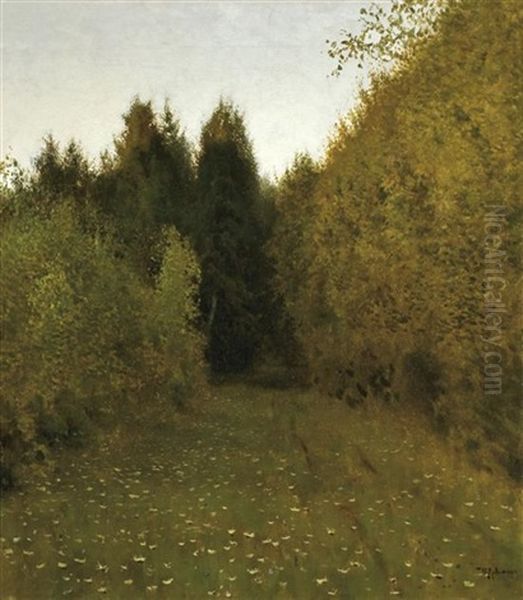 Forest Clearing Oil Painting by Isaak Levitan