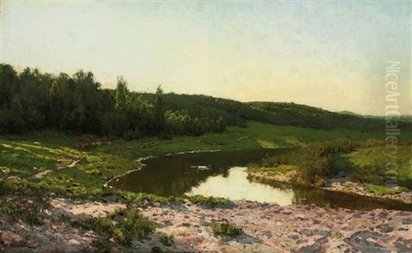 By The Water's Edge Oil Painting by Isaak Levitan