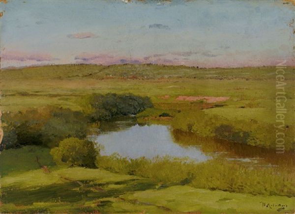 Steppen-flusschen Oil Painting by Isaak Levitan