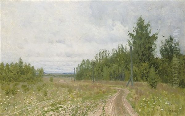 The Track Oil Painting by Isaak Levitan