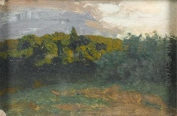 Study For A Landscape Oil Painting by Isaak Levitan