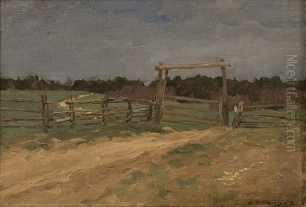 Summer Evening (study) Oil Painting by Isaak Levitan