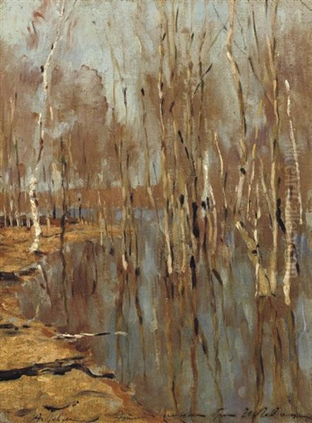 High Water Oil Painting by Isaak Levitan