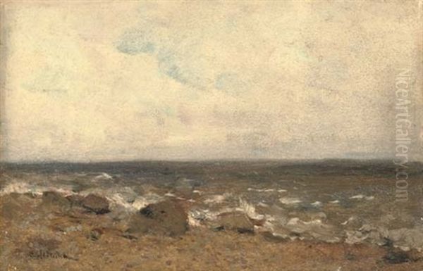 A Rocky Shore Oil Painting by Isaak Levitan