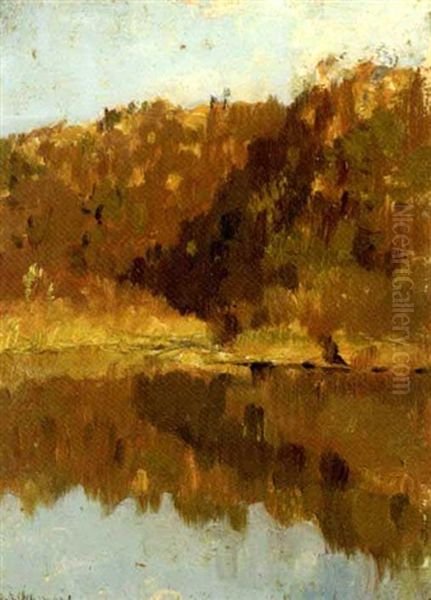 Golden Autumn Oil Painting by Isaak Levitan