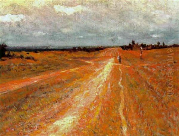 Feldweg Mit Figurlicher Staffage Oil Painting by Isaak Levitan