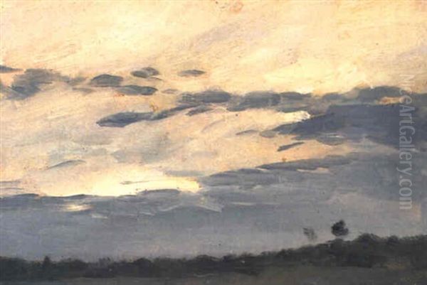 Landscape (study) Oil Painting by Isaak Levitan