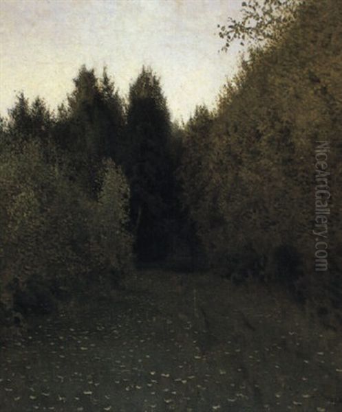 Forest Lane In Summer Oil Painting by Isaak Levitan