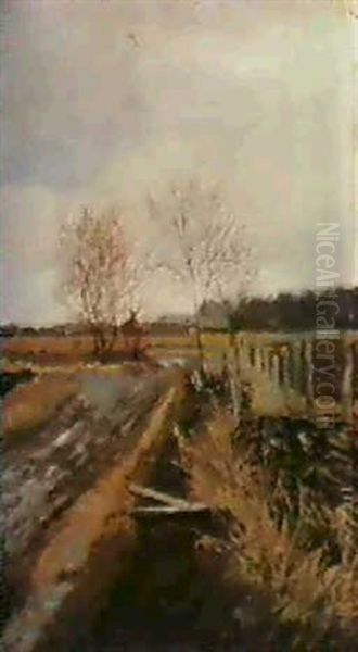 Country Path Oil Painting by Isaak Levitan