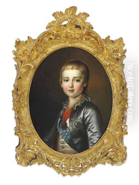 Portrait Of Grand Duke Konstantin Pavlovich Of Russia (1779-1831) Oil Painting by Dimitri Gregoriovitch Levitsky