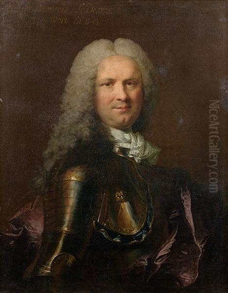 Portrait De Charles Francois Le Desme Oil Painting by Robert Levrac-Tournieres