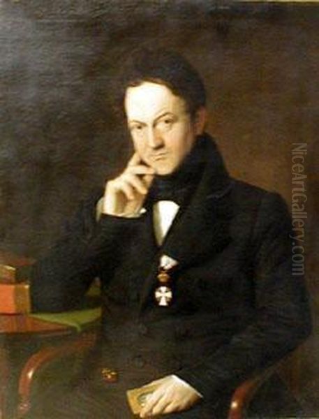 Portrait Of Adolph Callisen Oil Painting by Bernhard Axel Bendixen