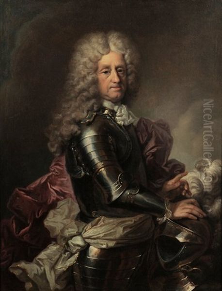 Portrait De Jacques Francois De Chastenet De Puysegur, Marechal De France Oil Painting by Robert Levrac-Tournieres