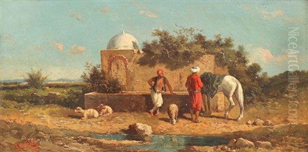 Popas Oil Painting by Alphonse Jacques (Said) Levy