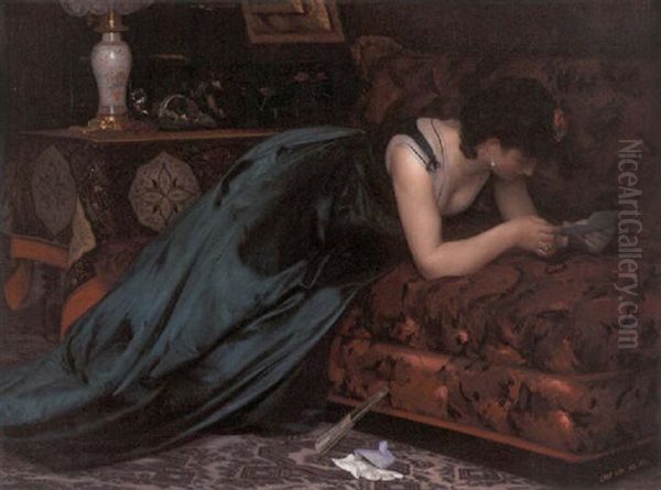 The Love Letter Oil Painting by Emile Levy