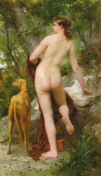 Diana, The Huntress Oil Painting by Emile Levy