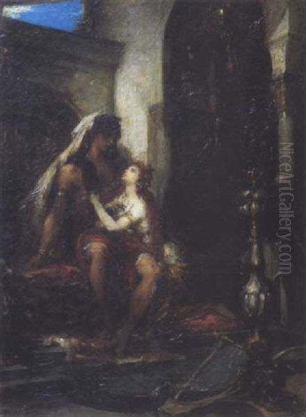 Samson Et Dalila Oil Painting by Henri Leopold Levy