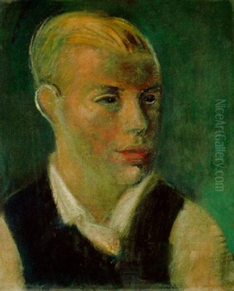 Portrait Eines Jungen Mannes Oil Painting by Rudolf Levy