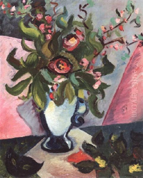 Blumenstilleben Oil Painting by Rudolf Levy