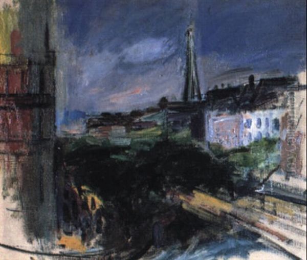 View Of Paris Oil Painting by Rudolf Levy