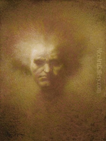 Beethoven Oil Painting by Lucien Levy-Dhurmer