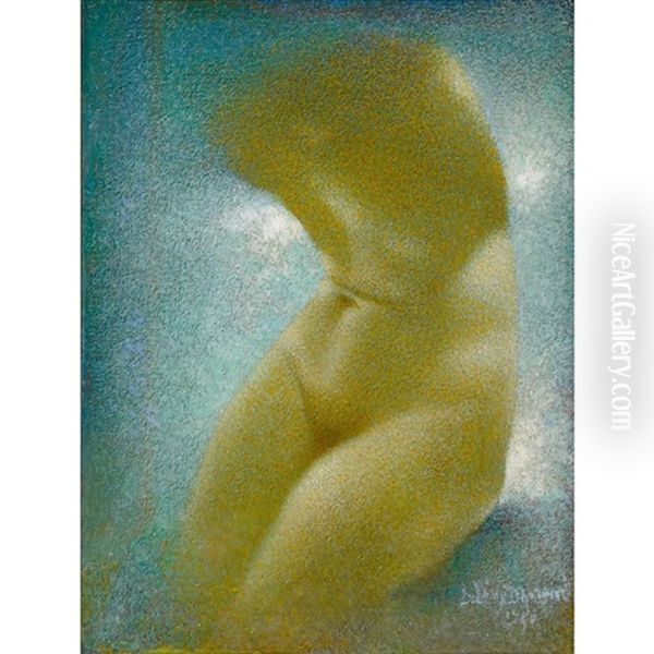 Torse De Femme Oil Painting by Lucien Levy-Dhurmer